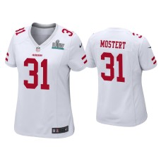 Women's San Francisco 49ers #31 Raheem Mostert Super Bowl LIV White Game Jersey