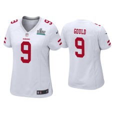 Women's San Francisco 49ers #9 Robbie Gould Super Bowl LIV White Game Jersey