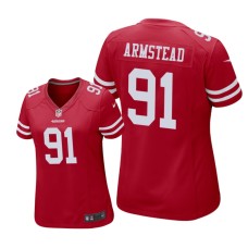 Women's San Francisco 49ers #91 Scarlet Arik Armstead Nike Game Jersey