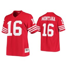 Women's San Francisco 49ers #16 Joe Montana Scarlet Legacy Replica 1990 Jersey