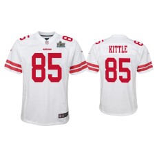 Youth San Francisco 49ers #85 George Kittle Super Bowl LIV White Game Jersey