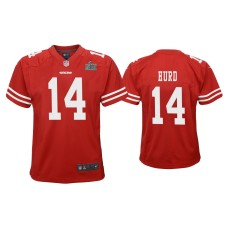 Youth San Francisco 49ers #14 Jalen Hurd Super Bowl LIV Scarlet Game Jersey