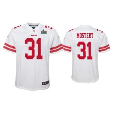 Youth San Francisco 49ers #31 Raheem Mostert Super Bowl LIV White Game Jersey