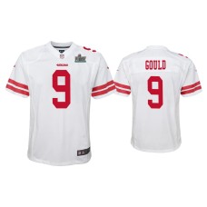 Youth San Francisco 49ers #9 Robbie Gould Super Bowl LIV White Game Jersey