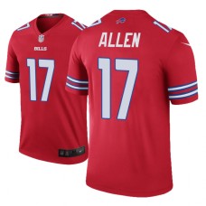 Buffalo Bills #17 Josh Allen Red legend color rush Jersey - Men's