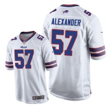 Buffalo Bills #57 White Lorenzo Alexander Game Jersey