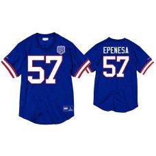 Buffalo Bills #57 AJ Epenesa Royal Superbowl XXV Anniversary Mesh Crewneck Jersey