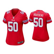 Women's Buffalo Bills #50 Gregory Rousseau Red Game Jersey