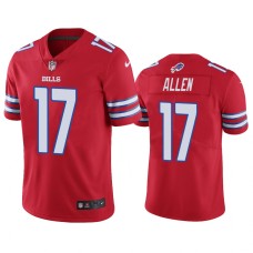 Buffalo Bills #17 Josh Allen Red Color Rush Limited Jersey