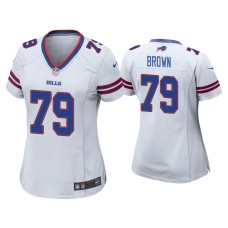 Women's Buffalo Bills #79 Spencer Brown White Game Jersey