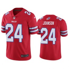 Buffalo Bills #24 Taron Johnson Red Color Rush Limited Jersey