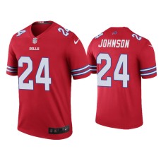 Buffalo Bills #24 Color Rush Legend Taron Johnson Red Jersey