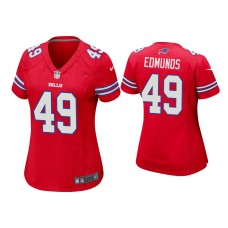 Women's Buffalo Bills #49 Tremaine Edmunds Red Game Jersey