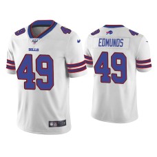 Buffalo Bills #49 Tremaine Edmunds 100th Season White Vapor Limited Jersey