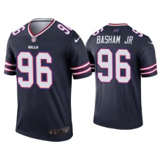 Buffalo Bills #96 Carlos Basham Jr. Navy Inverted Legend Jersey