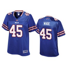 Women's Buffalo Bills #45 Christian Wade Royal Pro Line Jersey