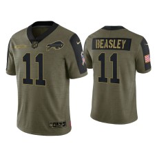 Buffalo Bills #11 Cole Beasley Olive 2021 Salute To Service Limited Jersey