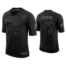 Buffalo Bills #73 Dion Dawkins Black 2020 Salute to Service Limited Jersey