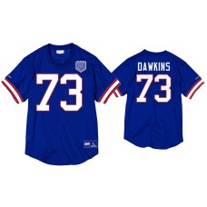 Buffalo Bills #73 Dion Dawkins Royal Superbowl XXV Anniversary Mesh Crewneck Jersey