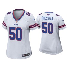 Women's Buffalo Bills #50 Gregory Rousseau White Game Jersey