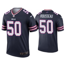 Buffalo Bills #50 Gregory Rousseau Navy Inverted Legend Jersey