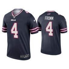 Buffalo Bills #4 Jake Fromm Navy Inverted Legend Jersey