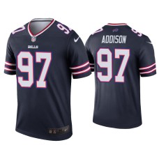 Buffalo Bills #97 Mario Addison Navy Inverted Legend Jersey