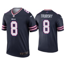 Buffalo Bills #10 Mitchell Trubisky Navy Inverted Legend Jersey