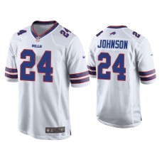 Buffalo Bills #24 Taron Johnson White Game Jersey