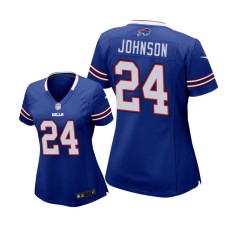 Women's Buffalo Bills #24 Royal Taron Johnson Game Jersey