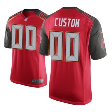 Men's Tampa Bay Buccaneers #0 Red Custom Nike Game Jersey