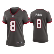 Women's Tampa Bay Buccaneers #8 2020 Bradley Pinion Pewter Game Jersey