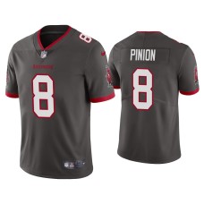 Men's Tampa Bay Buccaneers #8 2020 Bradley Pinion Pewter Vapor Limited Jersey