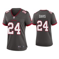 Women's Tampa Bay Buccaneers #24 2020 Carlton Davis Pewter Game Jersey