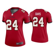 Women's Tampa Bay Buccaneers #24 2020 Carlton Davis Red Legend Jersey