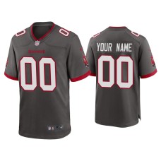 Men's Tampa Bay Buccaneers #0 2020 Custom Pewter Game Jersey