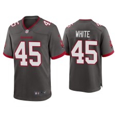 Men's Tampa Bay Buccaneers #45 2020 Devin White Pewter Game Jersey