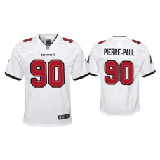 Youth Tampa Bay Buccaneers #90 2020 Jason Pierre-Paul White Game Jersey