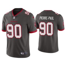 Men's Tampa Bay Buccaneers #90 2020 Jason Pierre-Paul Pewter Vapor Limited Jersey