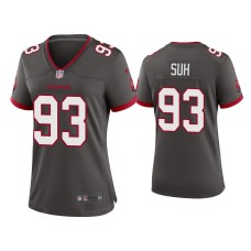 Women's Tampa Bay Buccaneers #93 2020 Ndamukong Suh Pewter Game Jersey