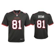 Youth Tampa Bay Buccaneers #81 Antonio Brown Pewter Alternate Game Jersey