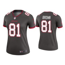 Women's Tampa Bay Buccaneers #81 Antonio Brown Pewter Legend Jersey