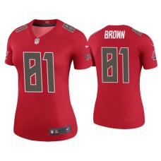 Women's Tampa Bay Buccaneers #81 Color Rush Legend Antonio Brown Red Jersey