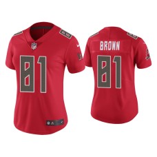 Women's Tampa Bay Buccaneers #81 Color Rush Limited Antonio Brown Red Jersey