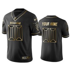 Men's Tampa Bay Buccaneers #0 2019 Golden Edition Vapor Untouchable Limited Custom Black Jersey