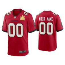 Men's Tampa Bay Buccaneers #0 Custom Super Bowl LV Champions Red Game Jersey