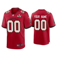 Men's Tampa Bay Buccaneers #0 Custom Super Bowl LV Red Game Jersey