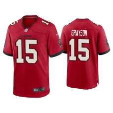 Men's Tampa Bay Buccaneers #15 Cyril Grayson Red Game Jersey