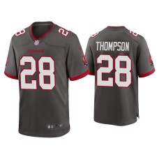 Men's Tampa Bay Buccaneers #28 Darwin Thompson Pewter Alternate Game Jersey