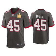 Men's Tampa Bay Buccaneers #45 Devin White Super Bowl LV Champions Pewter Game Jersey